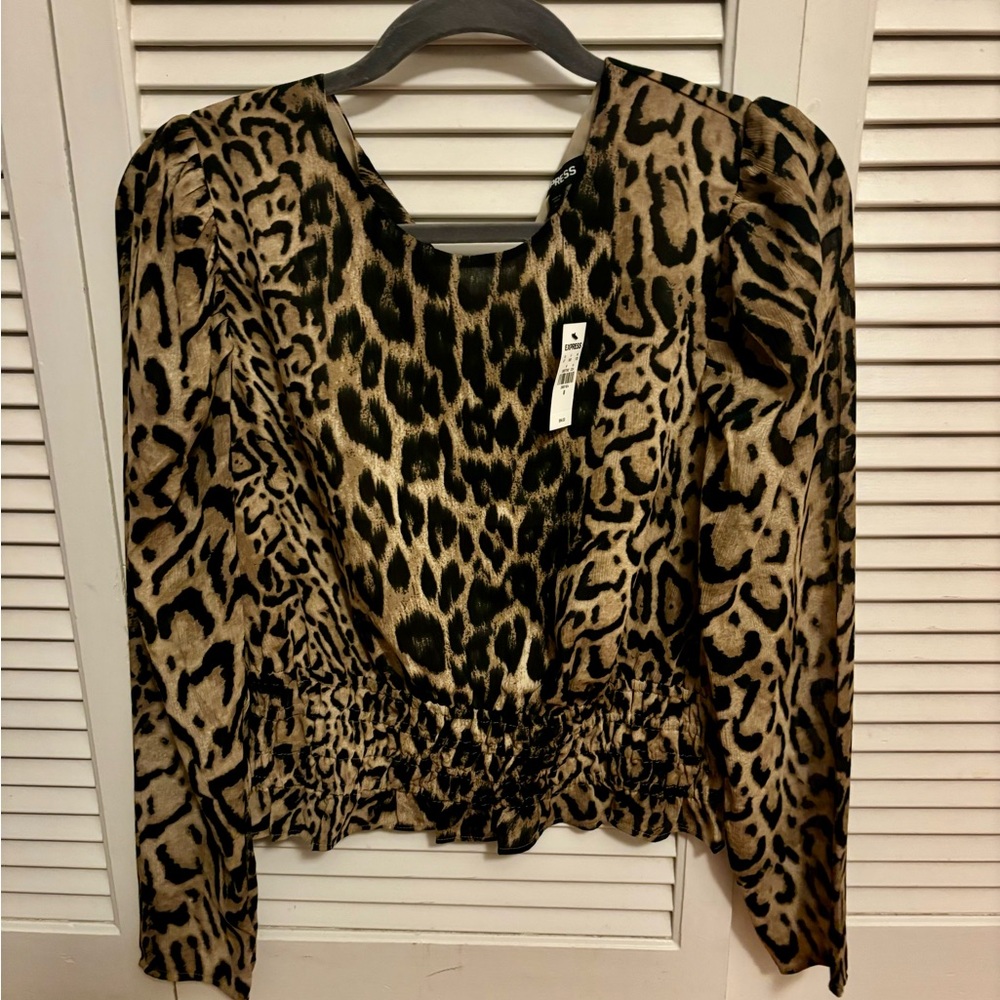 Express cheetah print top